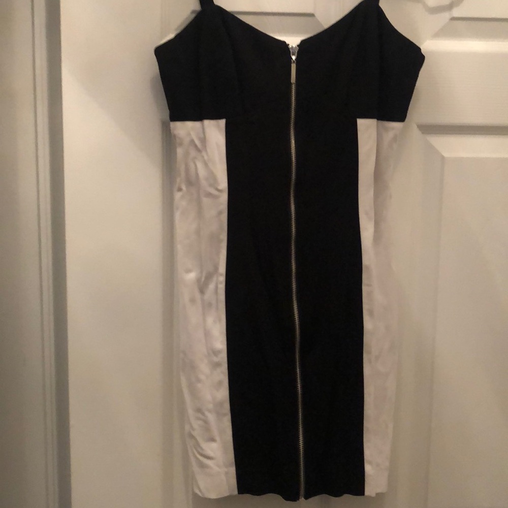 Black and white body con Bebe dress